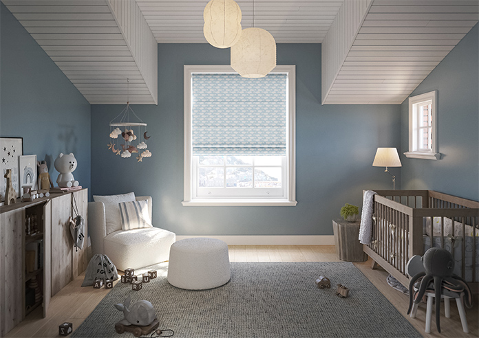 Whaling Around, Cornflower - Roman Blind - Image 8